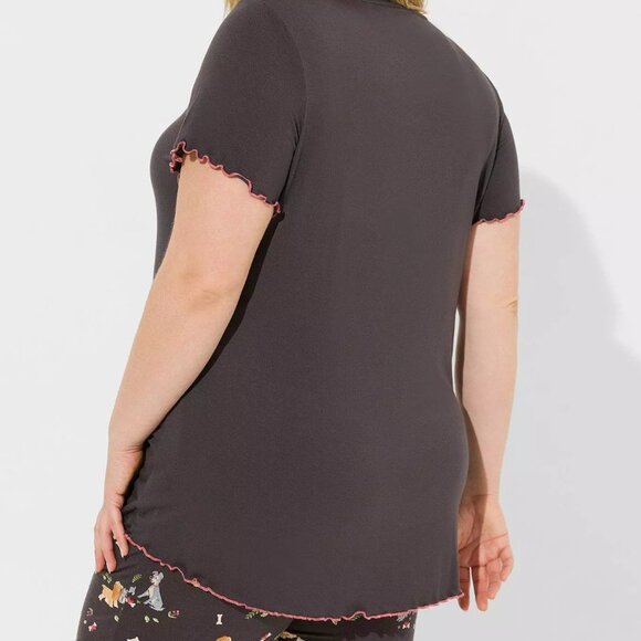 ❤️NWT VINTAGE TORRII DISNEY LADY AND THE TRAMP LETTUCE EDGE TEE - PLUS SIZE - Picture 3 of 15
